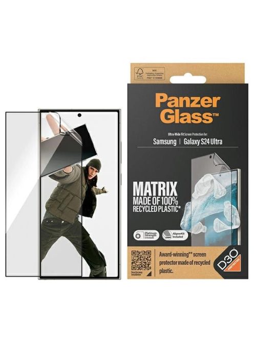 PanzerGlass Ultra-Wide Fit tempered glass with D3O® with applicator for Samsung Galaxy S24 Ultra