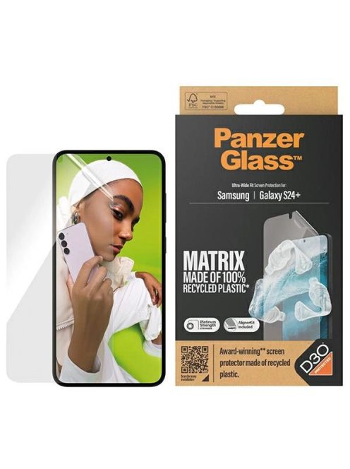 PanzerGlass Ultra-Wide Fit tempered glass with D3O® with applicator for Samsung Galaxy S24+