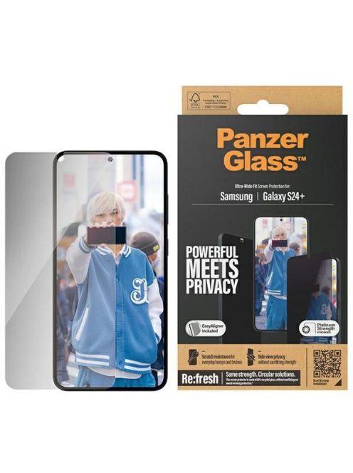 PanzerGlass Ultra-Wide Fit Privacy Tempered Glass with Positioner for Samsung Galaxy S24+