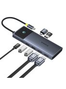 HUB Baseus Metal Gleam Series II 7in1 USB-C - USB-C PD100W / 2x USB-A / 2x HDMI 4K / USB-A 3.0 / USB-C 3.0