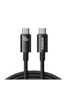 Baseus Tungsten Gold USB-C 3.2 / USB-C 3.2 cable 100W 4K 60Hz 1.5m - black