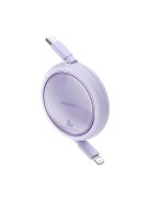 Baseus Free2Pull retractable USB-C / Lightning cable 20W 1m - purple