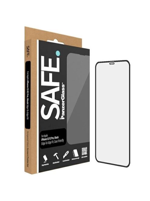 SAFE by PanzerGlass Edge-to-Edge tempered glass for iPhone 12 / 12 Pro - with black frame