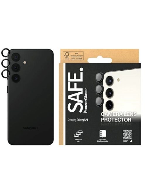 SAFE by PanzerGlass camera cover for Samsung Galaxy S24 / S23 / S23+ - with black frame