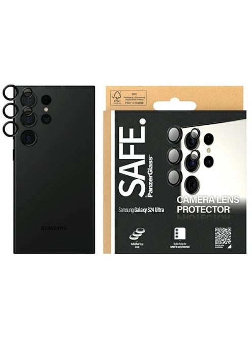 SAFE by PanzerGlass camera cover for Samsung Galaxy S24 Ultra - with black frame