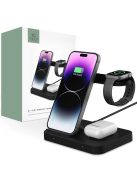 Tech-Protect A11 15W inductive charger in the form of a 3-in-1 stand for smartphone / headphones / smartwatch - black