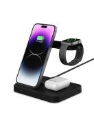 Tech-Protect A11 15W inductive charger in the form of a 3-in-1 stand for smartphone / headphones / smartwatch - black