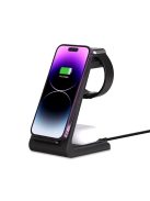 Tech-Protect A8 10W inductive charger in the form of a 3-in-1 stand for smartphone / headphones / smartwatch - black