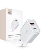 Tech-Protect C30W USB-C PD 30W / USB-A QC 3.0 network charger - white