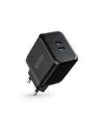 Tech-Protect C35W-2 mains charger 2x USB-C PD 35W - black