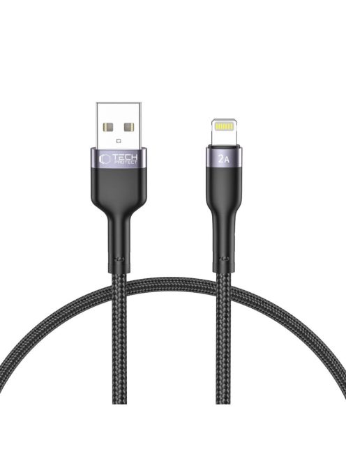 Tech-Protect UltraBoost 2 Lightning / USB-A Cable 2.4A 0.25m - Black