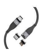 Tech-Protect UltraBoost 2 magnetic cable 2in1 USB-C / Lightning - USB-C PD 60W 3A 1m - black