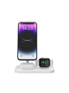 Tech-Protect QI15W-A22 inductive MagSafe charger with 3in1 MagSafe stand for smartphone / Apple Watch / AirPods - white