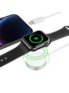 Tech-Protect UltraBoost 2in1 magnetic charger with USB-C / Lightning cables for Apple Watch 1.5m - white