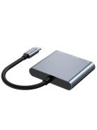 HUB Tech-Protect V1 3in1 USB-C - USB-A 3.0 / USB-C PD 100W / HDMI 4K 30Hz - gray