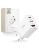 Tech-Protect NC30W network charger 2x USB-C PD 30W / USB-A QC 3.0 - white