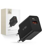 Tech-Protect NC30W USB-C PD 30W / USB-A QC 3.0 network charger - black