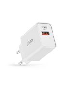 Tech-Protect NC30W USB-C PD 30W / USB-A QC 3.0 network charger - white