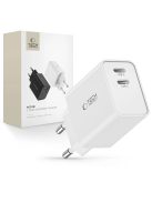 Tech-Protect C35W mains charger 2x USB-C PD 35W - white