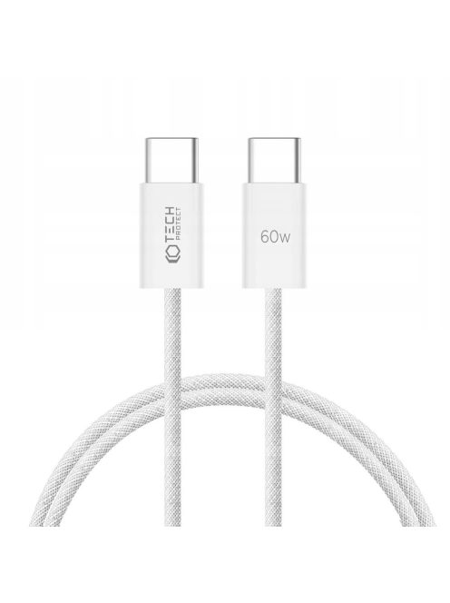 Tech-Protect UltraBoost Classic USB-C / USB-C PD cable 60W 3A 1m - white