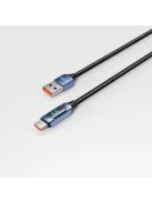 Tech-Protect UltraBoost Cable with LED Display USB-C / USB-A 66W 6A 2m - Blue