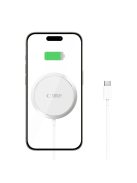 Tech-Protect QI15W-A34 inductive charger with MagSafe with USB-C cable - white