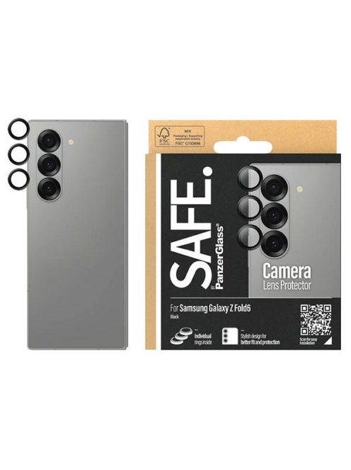 SAFE by PanzerGlass camera cover for Samsung Galaxy Z Fold 6 - with black frame