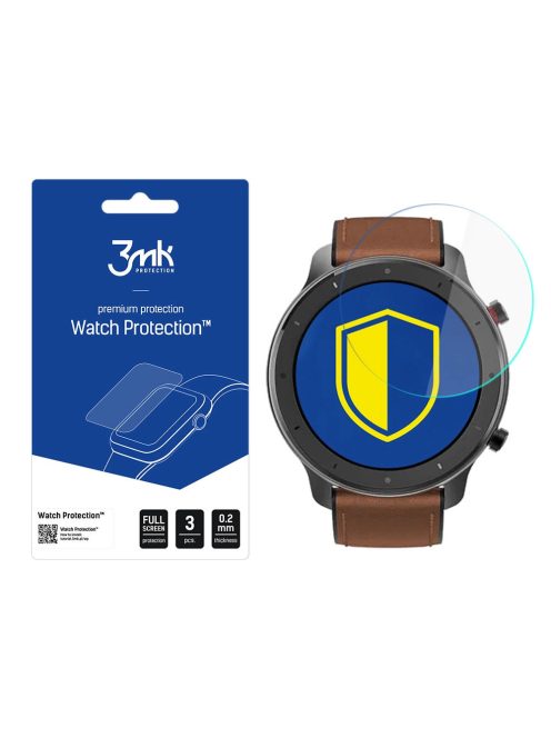 3mk Watch Protection™ v. FlexibleGlass hybrid glass on Xiaomi Amazfit GTR 47 mm