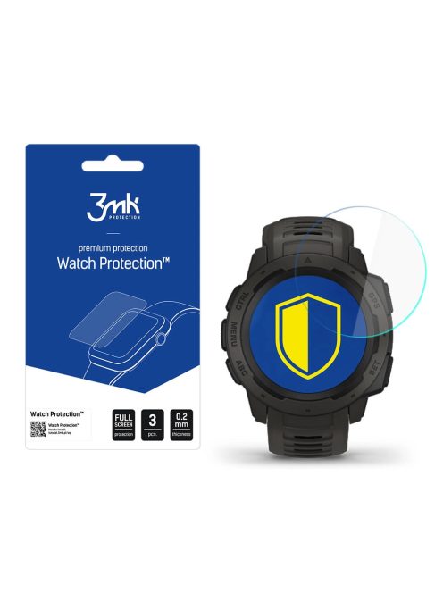 3mk Watch Protection™ v. FlexibleGlass hybrid glass on Garmin Instinct