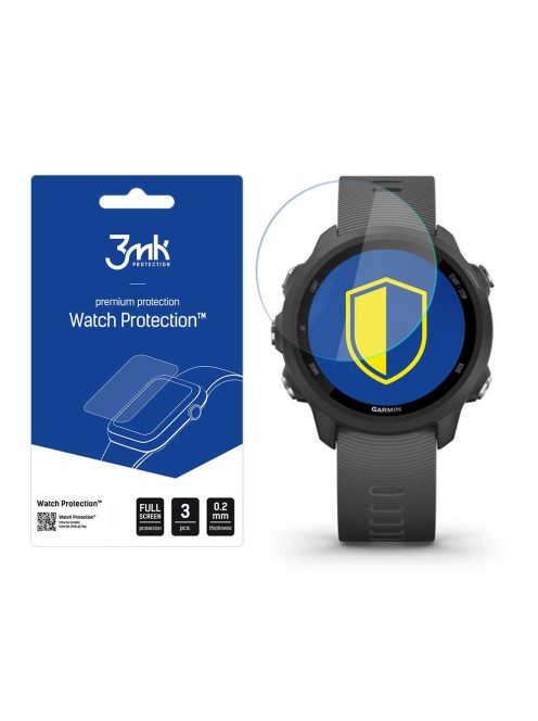 3mk Watch Protection™ v. FlexibleGlass hybrid glass on Garmin Forerunner 245