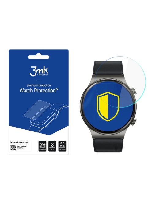 3mk Watch Protection™ v. FlexibleGlass hybrid glass on Huawei Watch GT 2 Pro Sport