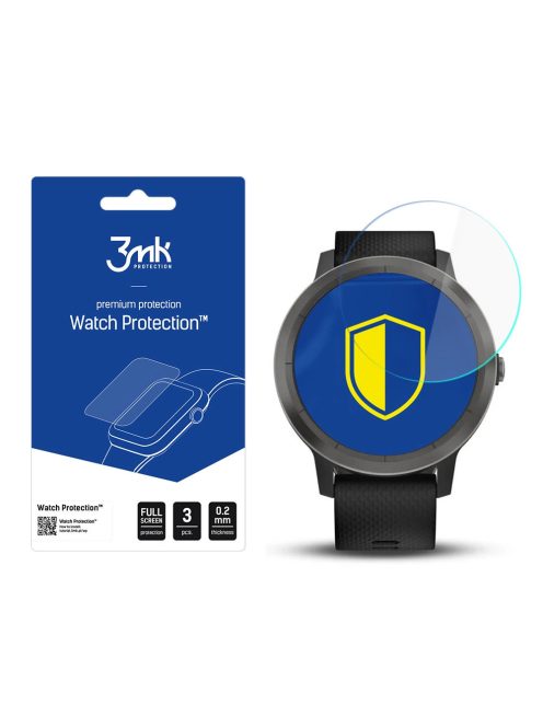 3mk Watch Protection™ v. FlexibleGlass hybrid glass on Garmin Vivoactive 3