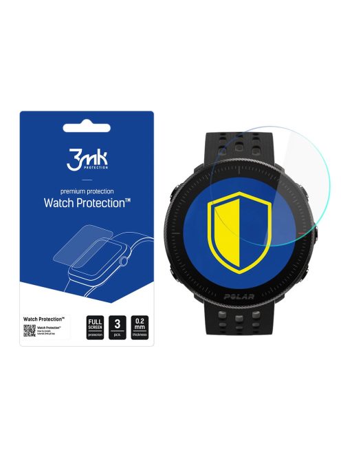 3mk Watch Protection™ v. FlexibleGlass hybrid glass on Polar Vantage M2