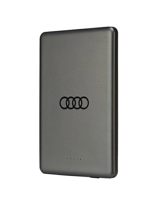 Powerbank Audi Big Logo MagSafe inductive 15W 5000mAh - gray