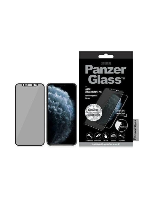 PanzerGlass E2E Super+ Tempered Glass for iPhone X/XS/11 Pro - Black