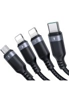 Joyroom Multi-Use Series S-A18 4in1 USB-A - USB-C / Lightning / Lightning / micro USB cable 1.2m - black