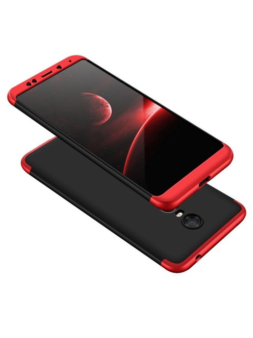 GKK 360 Protection Tok Ütésállókivitel 2in1 Védőtok Xiaomi Redmi 5 Plus / Redmi Note 5 (single camera) Fekete-Piros