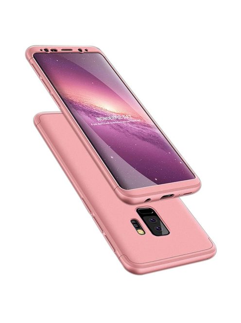 GKK 360 Protection Tok Ütésállókivitel 2in1 Védőtok Samsung Galaxy S9 Plus G965 Rózsaszín