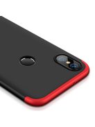 GKK 360 Protection Tok Ütésállókivitel 2in1 Védőtok Xiaomi Redmi Note 5 (dual camera) / Redmi Note 5 Pro Fekete-Piros