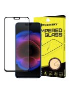 Üvegfólia Kijelzővédő Tempered Glass Tokbarát Huawei Honor 8X Fekete Keret