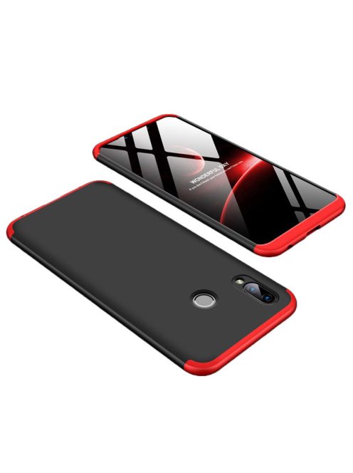 GKK 360 Protection Tok Ütésállókivitel 2in1 Védőtok Huawei Honor Play Fekete-Piros