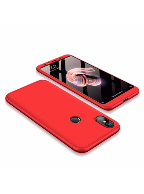 GKK 360 Protection Tok Ütésállókivitel 2in1 Védőtok Xiaomi Mi A2 / Mi 6X Piros