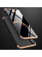 GKK 360 Protection Tok Ütésállókivitel 2in1 Védőtok iPhone XS Max Fekete-Arany