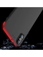 GKK 360 Protection Tok Ütésállókivitel 2in1 Védőtok iPhone XS Max Fekete-Piros