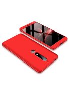 GKK 360 Protection Tok Ütésállókivitel 2in1 Védőtok Nokia 6.1 Piros