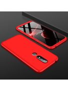 GKK 360 Protection Tok Ütésállókivitel 2in1 Védőtok Nokia 6.1 Piros
