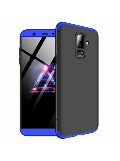 GKK 360 Protection Tok Ütésállókivitel 2in1 Védőtok Samsung Galaxy A6 Plus 2018 A605 Fekete-Kék