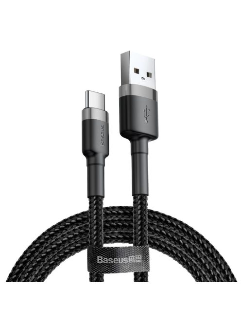 Baseus Cafule Cable durable nylon cable USB / USB-C QC3.0 2A 2M black-gray (CATKLF-CG1)