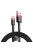 Baseus Cafule Cable Durable Nylon Cable USB / USB-C QC3.0 2A 2M Black-Red (CATKLF-C91)