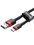 Baseus Cafule Cable Durable Nylon Cable USB / USB-C QC3.0 2A 2M Black-Red (CATKLF-C91)